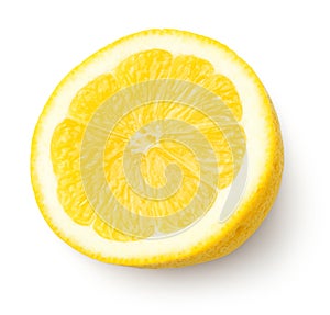 Half of Lemon Isolated on White Background