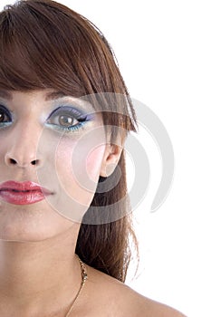 Half length of woman's face