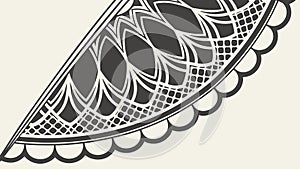 Half Mandala Ornate Vector Design, vector design Generative AI