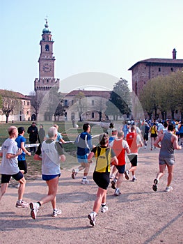 Half-Marathon race in Vigevano, Italy