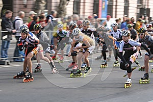 Half marathon roller skaters