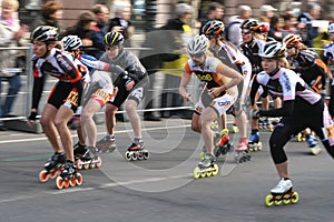 Half marathon roller skaters