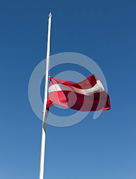 Half-mast flag.