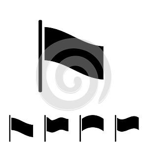 Half-mast Flag Vector Icon