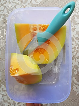 Half a melon on the box