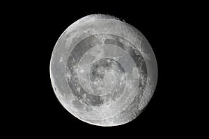 Half Moon Background, Gibbous moon Earth`s natural satellite.