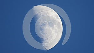 Half Moon on blue sky