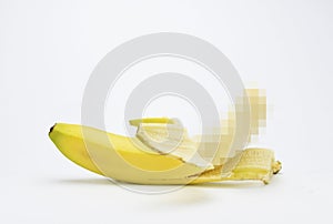 Half naked banana pixels 18+ safe sex symbol