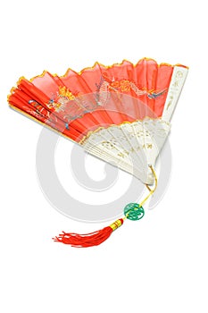 Half open Chinese traditional folding fan