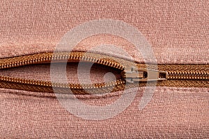 half open zipper background