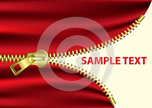 Half Open Zipper -EPS Vector-