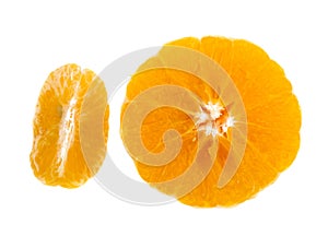 Half of orange isolated on the white background,Thai fruit