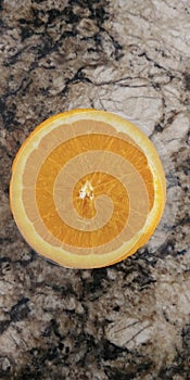 Half Orange Showing Cross Section