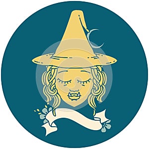 half orc witch character face illustration