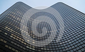 Half-oval shaped skyskraper