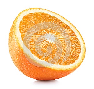 Half of perfectly retouched orange fruit photo