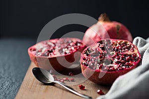 Half Pomegranate fruit