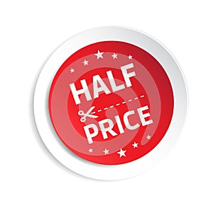 Half Price Shopping Sticker