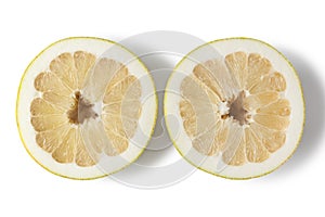Half pummelo fruits