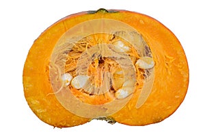 Half pumpkin isolated