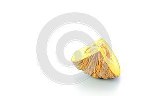 Half pumpkin isolated on white background