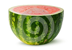 Half of red juicy watermelon rotated