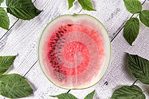 Half of ripe watermelon
