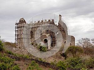 Half ruined castle of Cura Thumbs Up, North Ethiopia