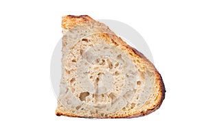 half slice of homemade bread