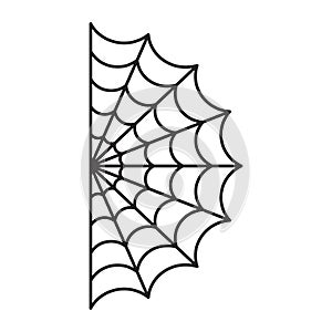 Half Spider web. Halloween cut file