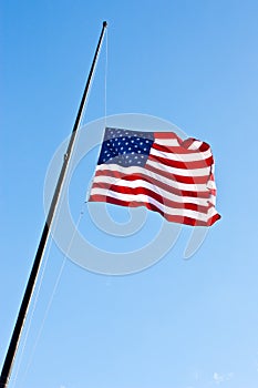 Half staff American flag