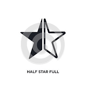 half star full isolated icon. simple element illustration from ultimate glyphicons concept icons. half star full editable logo photo