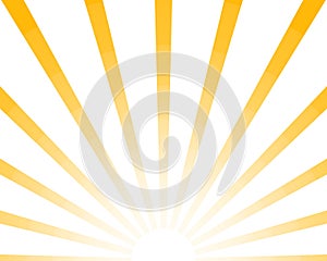 Half Sun Rays retro background, yellow colored sunburst stylish. Shine Summer pattern Eps10. Vector starburst illustration