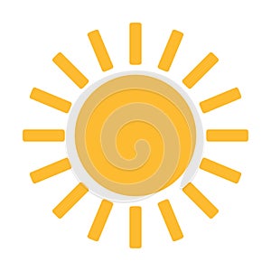 A half sun is setting downwards icon vector sunset concept for graphic design, logo, website, social media, mobile app, UI