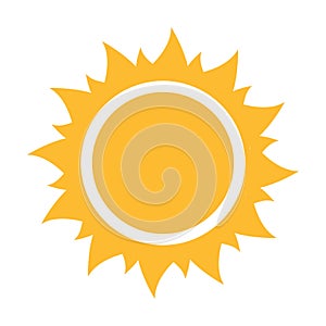A half sun is setting downwards icon vector sunset concept for graphic design, logo, website, social media, mobile app, UI illustr