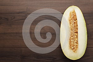 Half of sweet melon
