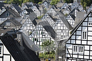 Half timber framed houses