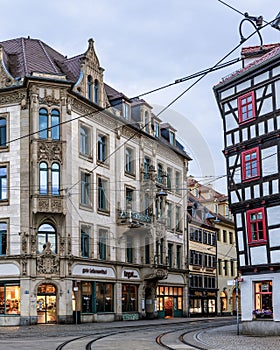 Half-timbered building in Erfurt