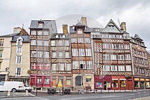 Half-timbered buildings in Rennes