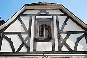 Half-timbered German house cut out