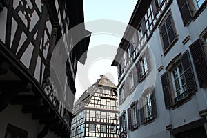 half-timbered habitation buildings at the \