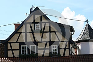 half-timbered house