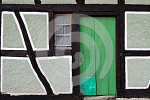 Half timbered house at the ecomusee in Alsace