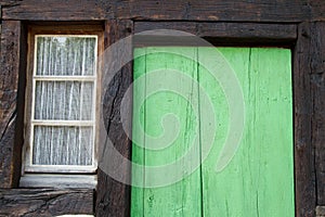 Half timbered house at the ecomusee in Alsace