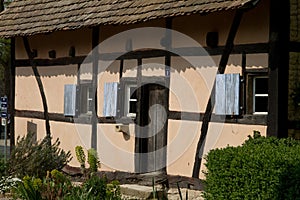 Half timbered house at the ecomusee in Alsace