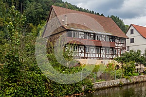 Half timbered house in Schiltach village, Baden-Wurttemberg state, Germa