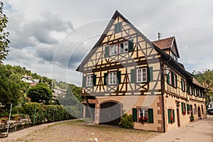 Half timbered house in Schiltach village, Baden-Wurttemberg state, Germa