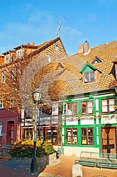 Half-timbered houses in Altstadt Old Town, Hildesheim, Germany