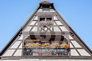 Half-timbered houses in Bergheim, Alsace, France