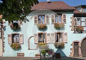 Half-timbered houses in Bergheim, Alsace, France